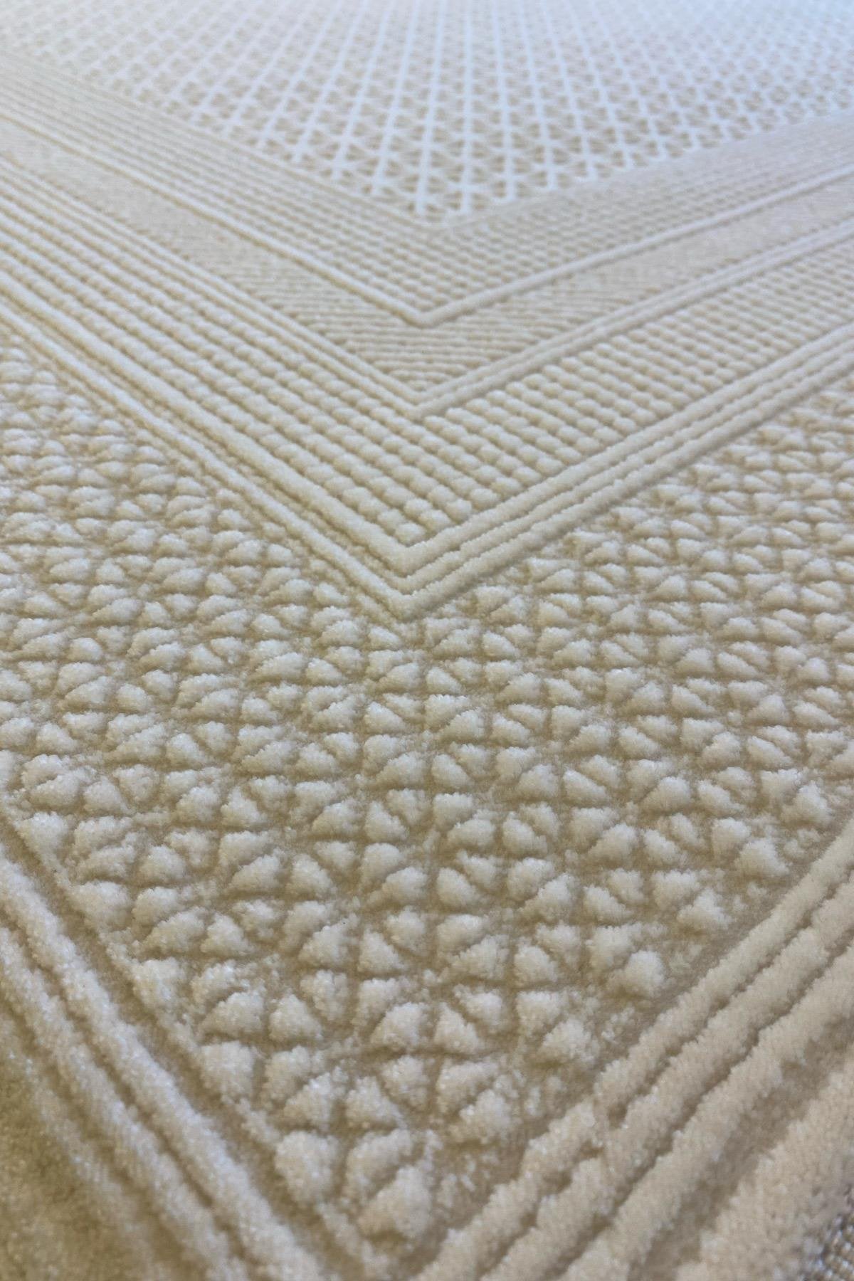 Evdeco Miras 6818 Beyaz Salon Halısı