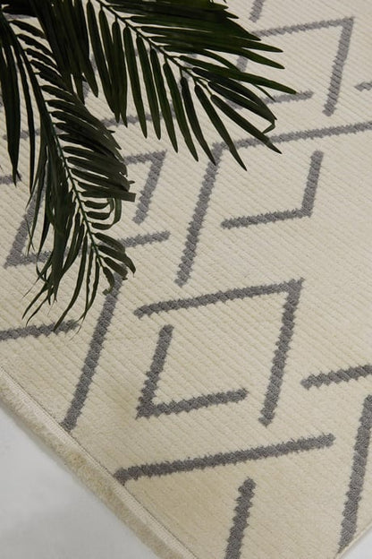 Seka Halı Violet 3609 Krem Yumuşak Dokulu Modern Salon Halısı