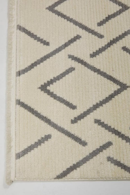 Seka Halı Violet 3609 Krem Yumuşak Dokulu Modern Salon Halısı