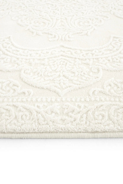 Evdeco Aden 8601 Beyaz Yumuşak Dokulu Salon Halısı - Beyaz - Evdeco