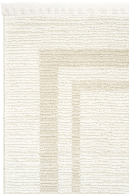 Evdeco Aden 8602 Krem Yumuşak Dokulu Salon Halısı - Krem - Evdeco