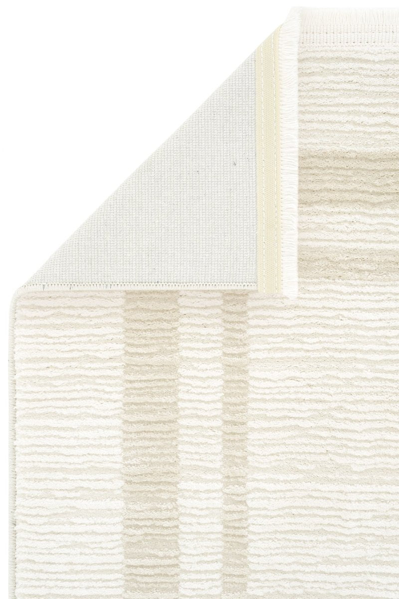 Evdeco Aden 8602 Krem Yumuşak Dokulu Salon Halısı - Krem - Evdeco