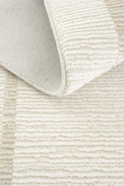 Evdeco Aden 8602 Krem Yumuşak Dokulu Salon Halısı - Krem - Evdeco