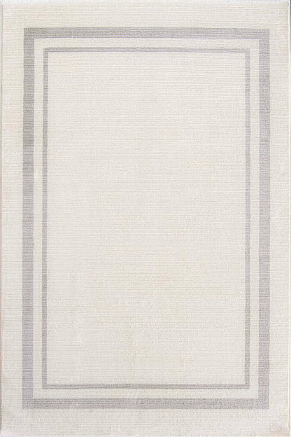 Evdeco Aden 8603 Krem Yumuşak Dokulu Salon Halısı - Krem - Evdeco