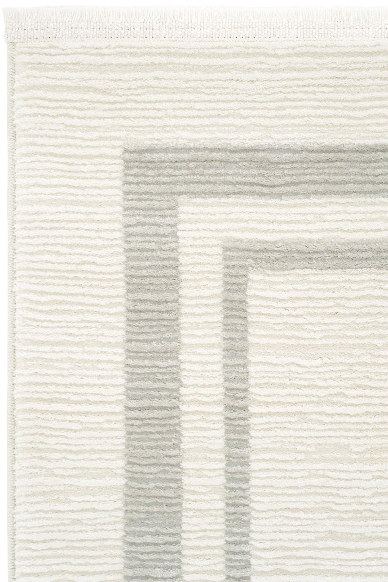 Evdeco Aden 8603 Krem Yumuşak Dokulu Salon Halısı - Krem - Evdeco