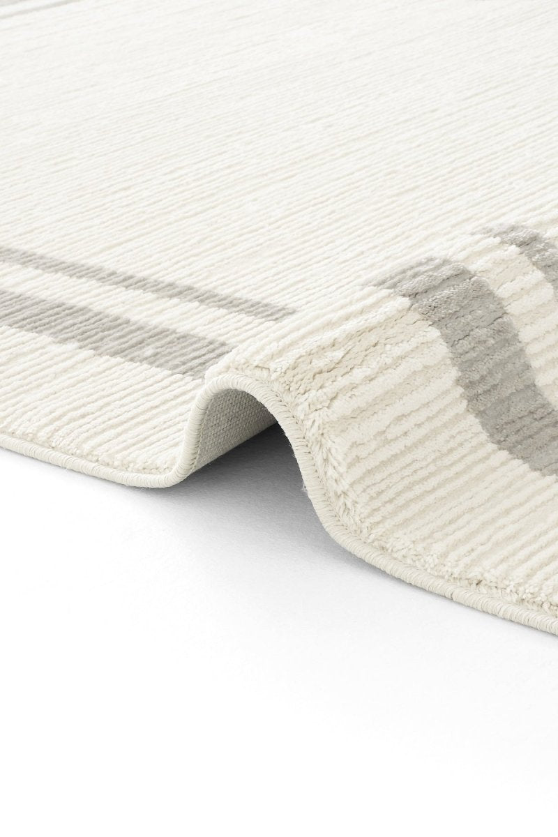 Evdeco Aden 8603 Krem Yumuşak Dokulu Salon Halısı - Krem - Evdeco