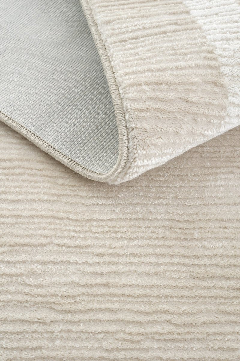 Evdeco Aden 8604 Bej Yumuşak Dokulu Salon Halısı - Krem - Evdeco