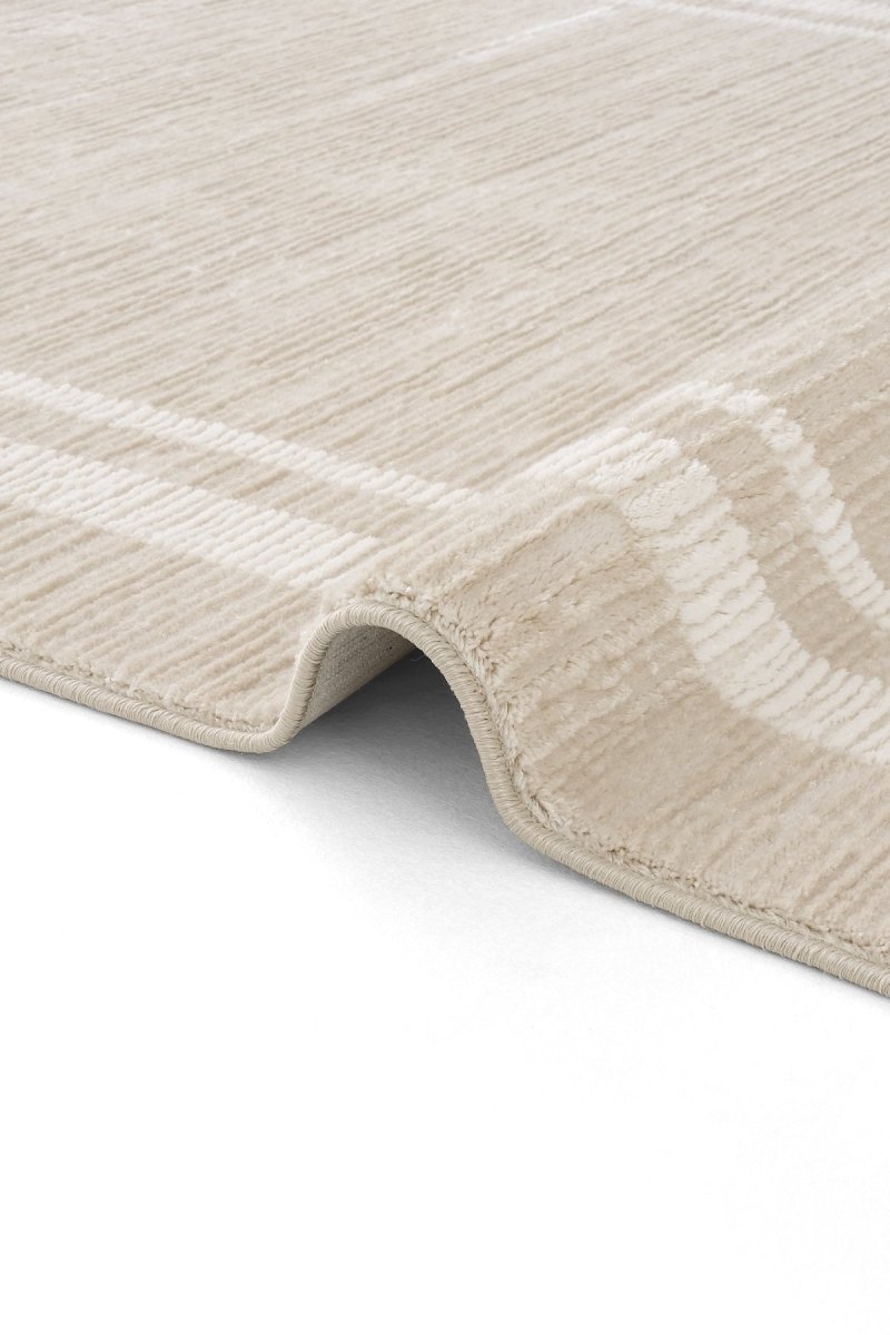 Evdeco Aden 8604 Bej Yumuşak Dokulu Salon Halısı - Krem - Evdeco