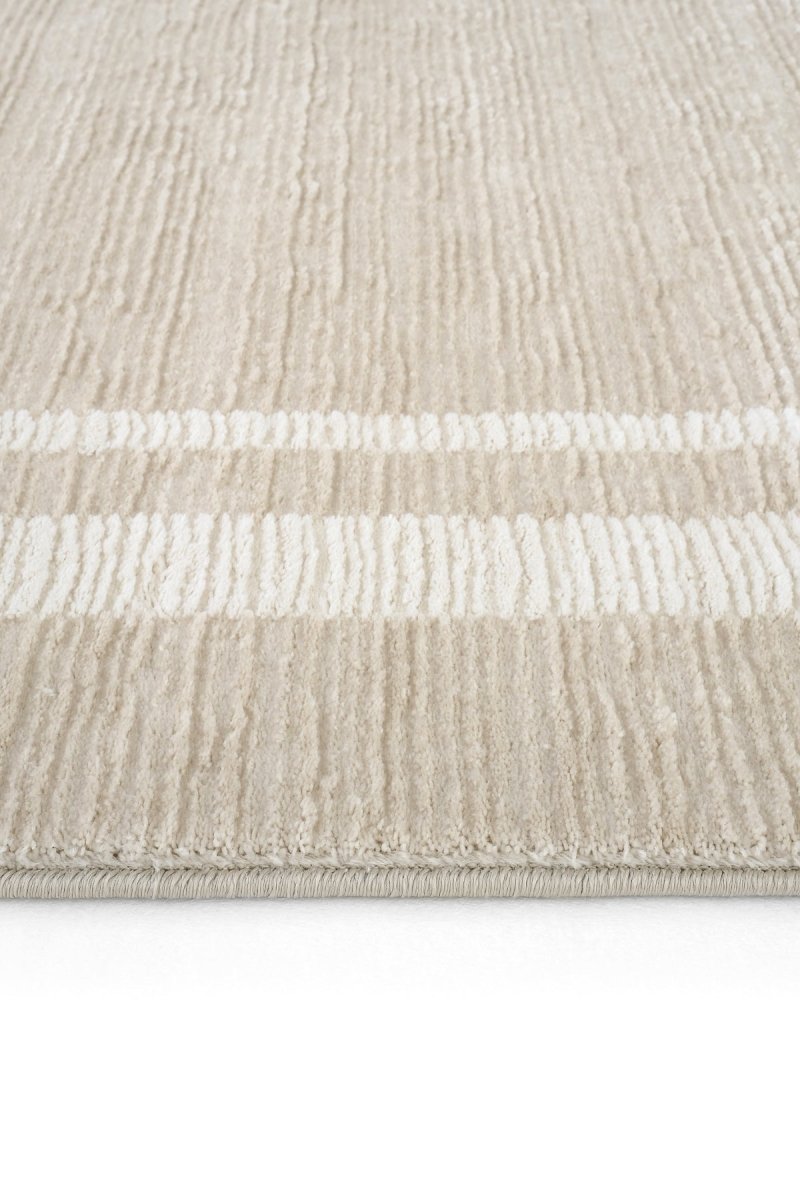 Evdeco Aden 8604 Bej Yumuşak Dokulu Salon Halısı - Krem - Evdeco