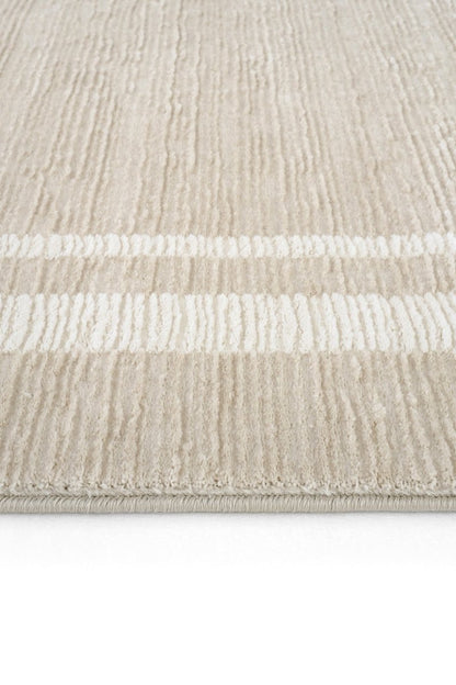 Evdeco Aden 8604 Bej Yumuşak Dokulu Salon Halısı - Krem - Evdeco