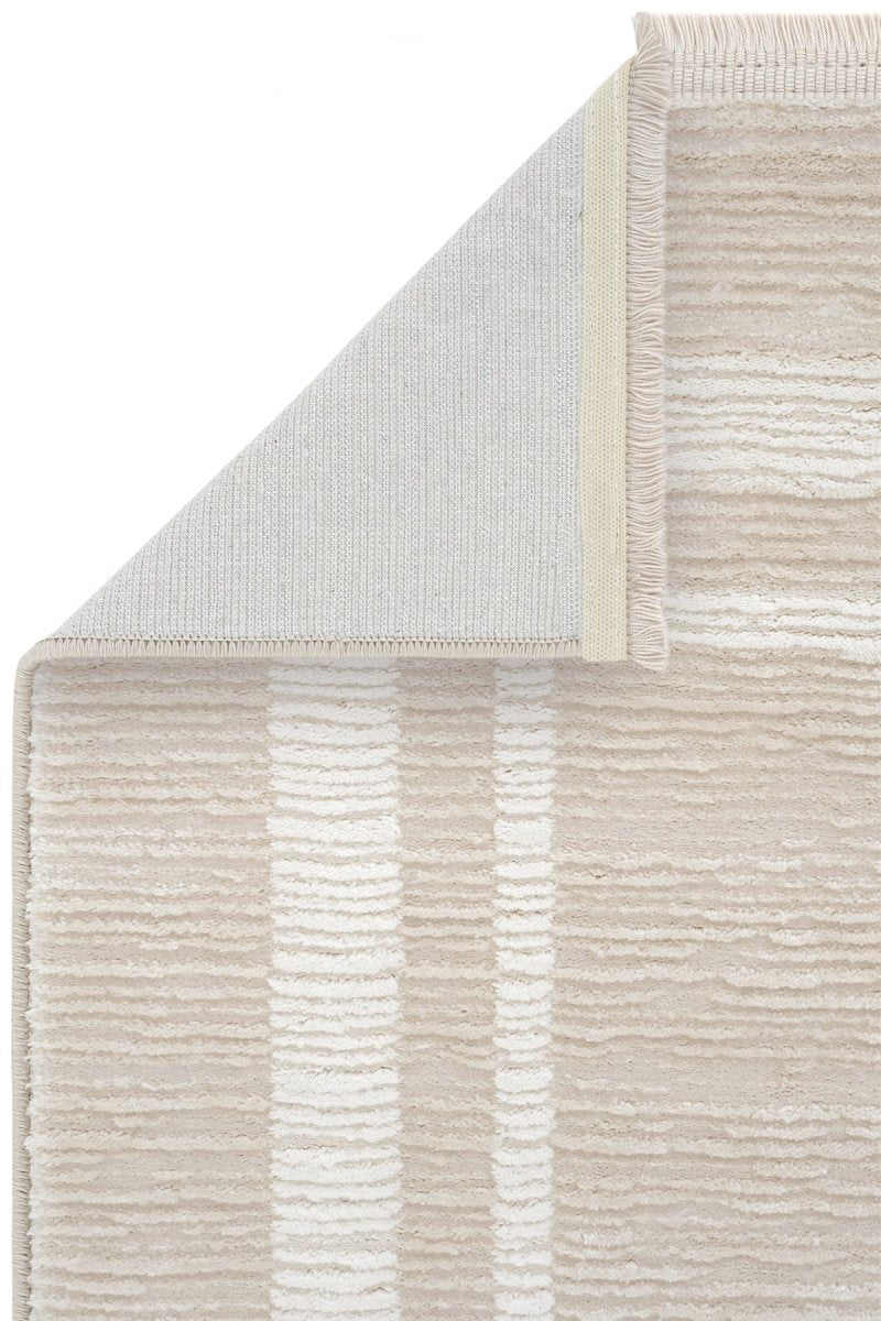 Evdeco Aden 8604 Bej Yumuşak Dokulu Salon Halısı - Krem - Evdeco