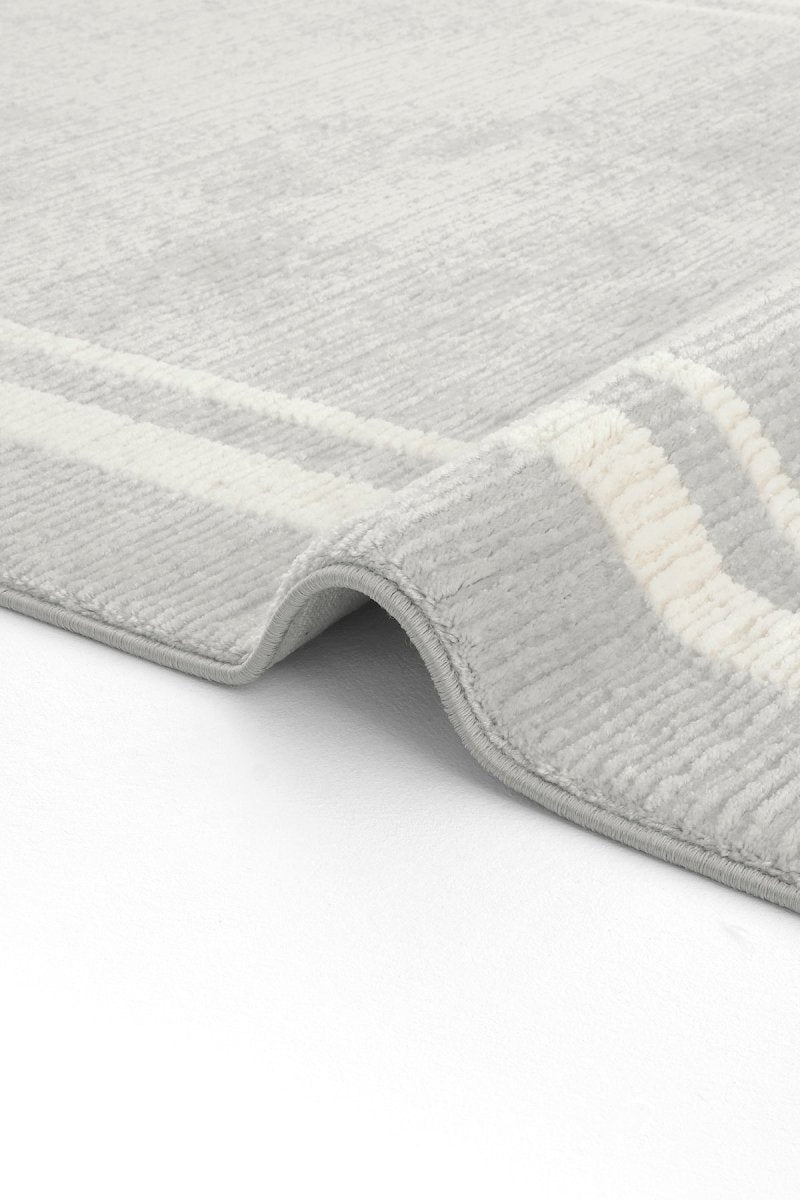 Evdeco Aden 8605 Gri Yumuşak Dokulu Salon Halısı - Gri - Evdeco