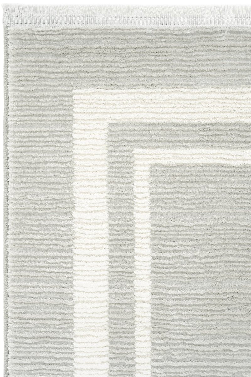 Evdeco Aden 8605 Gri Yumuşak Dokulu Salon Halısı - Gri - Evdeco