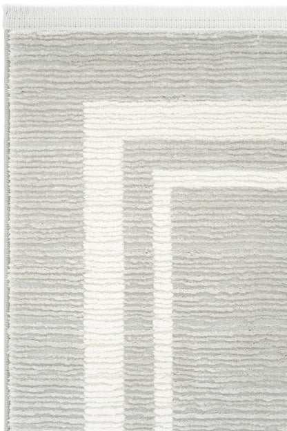 Evdeco Aden 8605 Gri Yumuşak Dokulu Salon Halısı - Gri - Evdeco