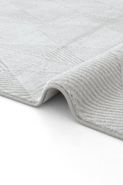 Evdeco Aden 8606 Gri Yumuşak Dokulu Salon Halısı - Gri - Evdeco