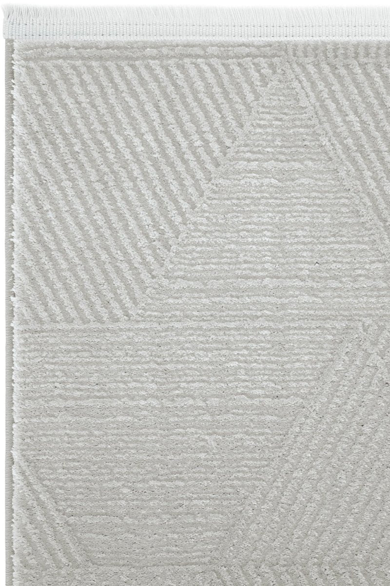 Evdeco Aden 8606 Gri Yumuşak Dokulu Salon Halısı - Gri - Evdeco