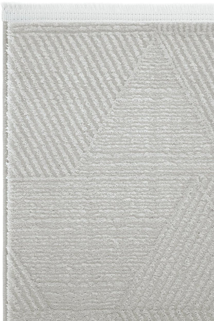 Evdeco Aden 8606 Gri Yumuşak Dokulu Salon Halısı - Gri - Evdeco