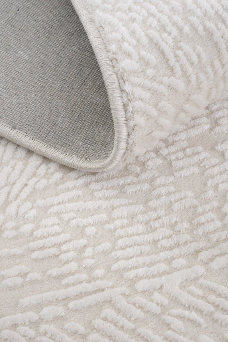 Evdeco Aden 8608 Krem Yumuşak Dokulu Salon Halısı - Krem - Evdeco