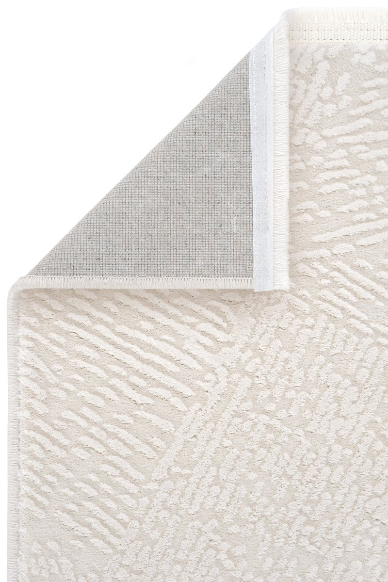 Evdeco Aden 8608 Krem Yumuşak Dokulu Salon Halısı - Krem - Evdeco