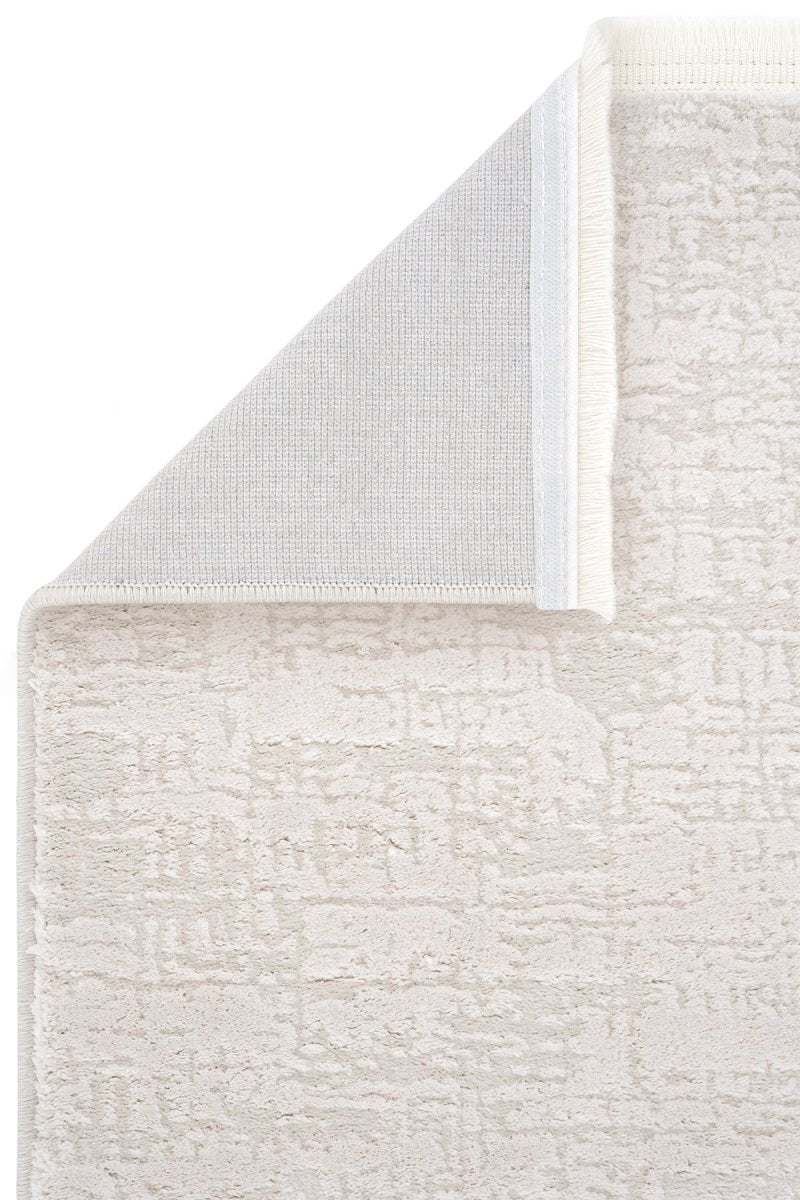 Evdeco Aden 8610 Krem Yumuşak Dokulu Salon Halısı - Krem - Evdeco