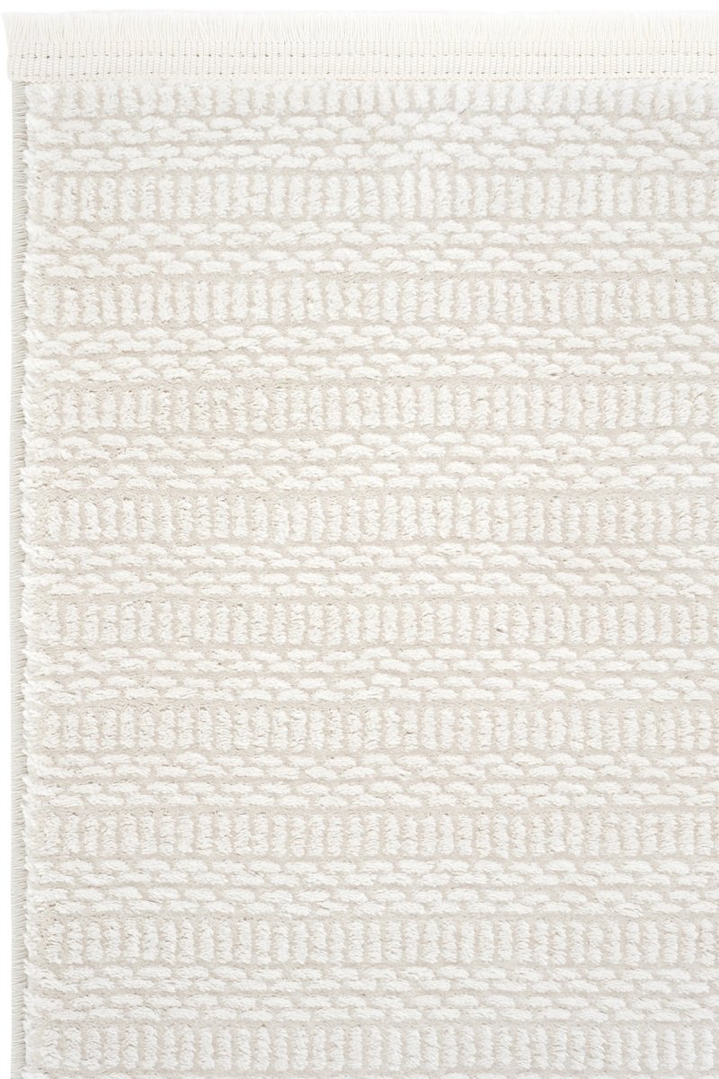 Evdeco Aden 8611 Krem Yumuşak Dokulu Salon Halısı - Krem - Evdeco