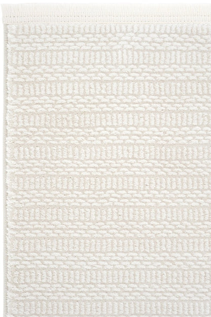 Evdeco Aden 8611 Krem Yumuşak Dokulu Salon Halısı - Krem - Evdeco