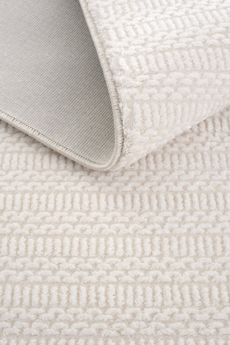 Evdeco Aden 8611 Krem Yumuşak Dokulu Salon Halısı - Krem - Evdeco