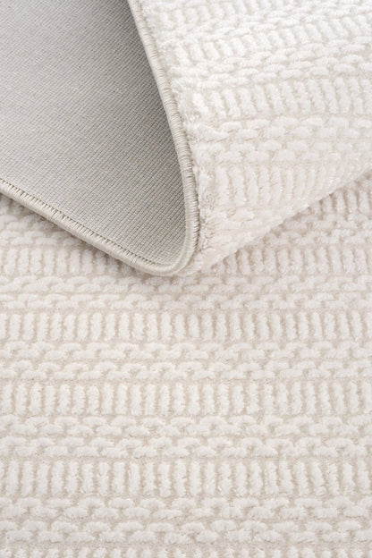 Evdeco Aden 8611 Krem Yumuşak Dokulu Salon Halısı - Krem - Evdeco