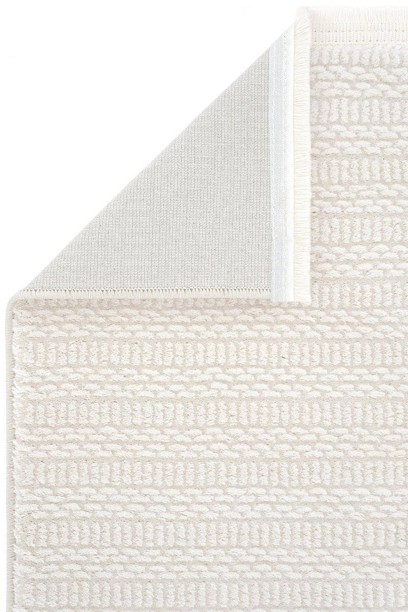 Evdeco Aden 8611 Krem Yumuşak Dokulu Salon Halısı - Krem - Evdeco