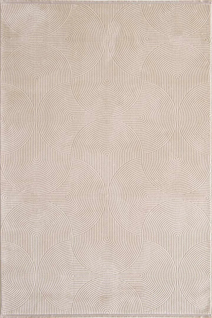 Evdeco Aden 8613 Bej Yumuşak Dokulu Salon Halısı - Bej - Evdeco