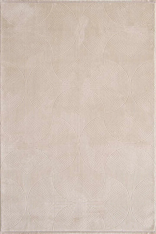 Evdeco Aden 8613 Bej Yumuşak Dokulu Salon Halısı - Bej - Evdeco