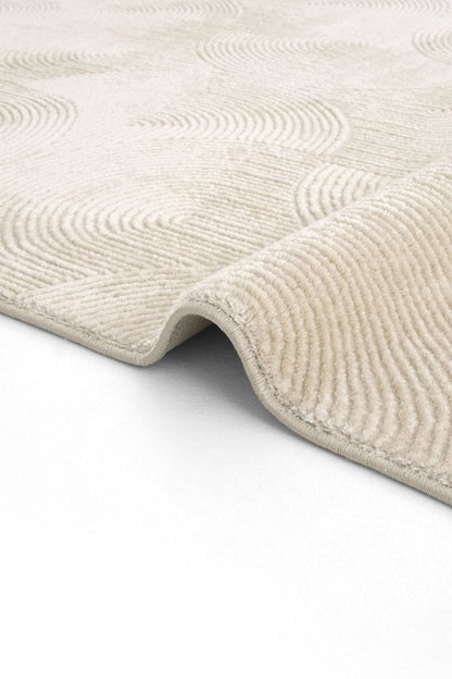 Evdeco Aden 8613 Bej Yumuşak Dokulu Salon Halısı - Bej - Evdeco