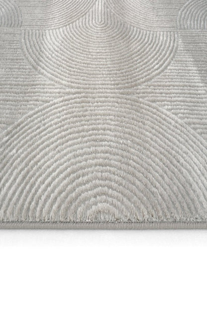 Evdeco Aden 8614 Gri Yumuşak Dokulu Salon Halısı - Gri - Evdeco