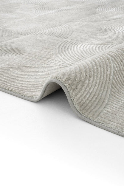 Evdeco Aden 8614 Gri Yumuşak Dokulu Salon Halısı - Gri - Evdeco