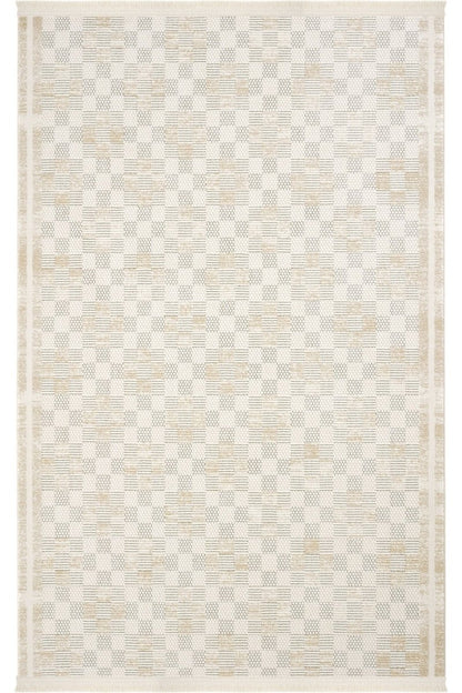 Evdeco Alya 9501 Bej Bukle Görünümlü Salon Dokuma Makine Halısı - Bej - Evdeco