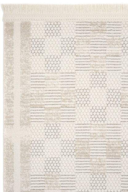 Evdeco Alya 9501 Bej Bukle Görünümlü Salon Dokuma Makine Halısı - Bej - Evdeco
