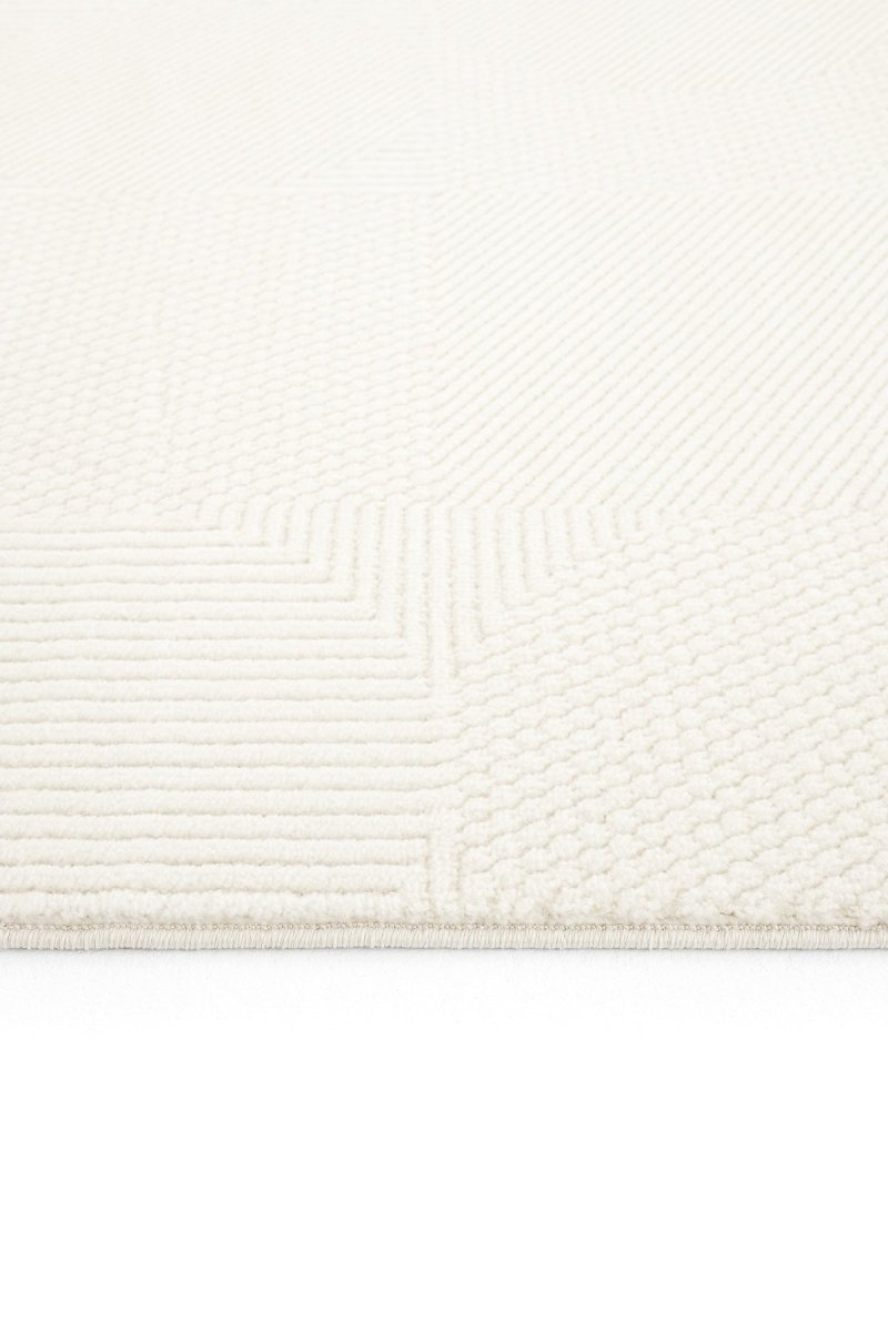 Evdeco Alya 9503 Krem Bukle Görünümlü Salon Dokuma Makine Halısı - Krem - Evdeco