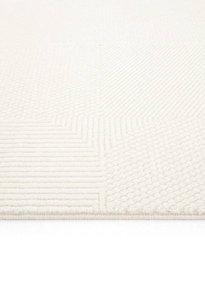 Evdeco Alya 9503 Krem Bukle Görünümlü Salon Dokuma Makine Halısı - Krem - Evdeco