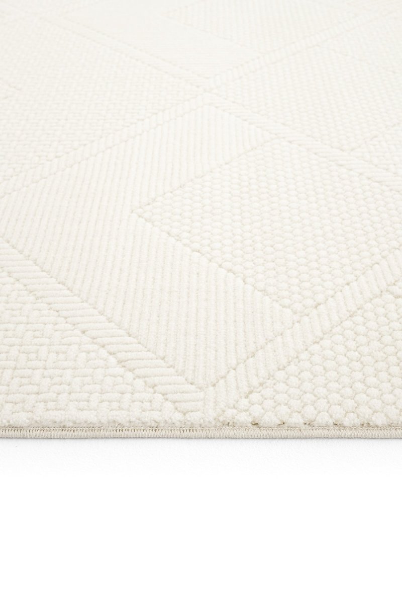 Evdeco Alya 9504 Krem Bukle Görünümlü Salon Dokuma Makine Halısı - Krem - Evdeco