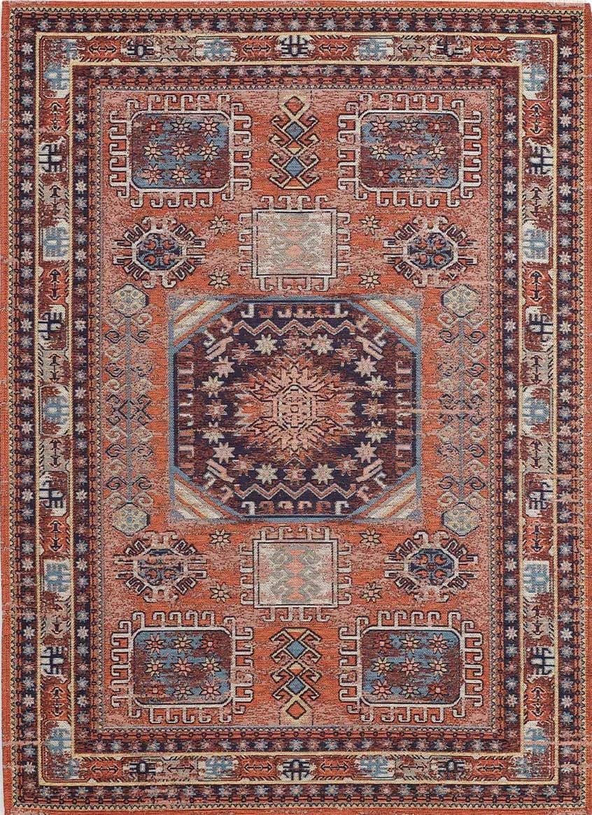 Evdeco Anatolia 15911 Kiremit Afgan Halısı - Kiremit - Evdeco