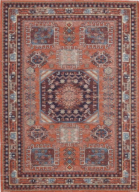 Evdeco Anatolia 15911 Kiremit Afgan Halısı - Kiremit - Evdeco