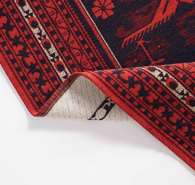 Evdeco Anatolia 15912 Lacivert Afgan Halısı - Lacivert - Evdeco