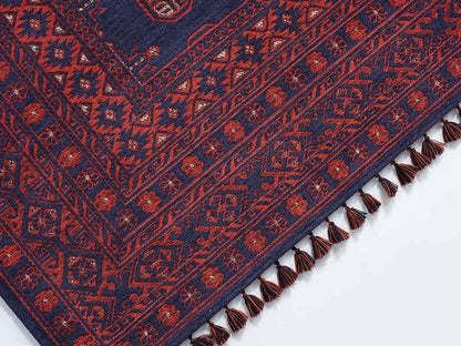 Evdeco Anatolia 15913 Lacivert Afgan Halı - Lacivert - Evdeco