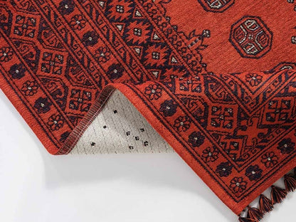 Evdeco Anatolia 15916 Kırmızı Afgan Halı - Kırmızı - Evdeco