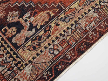 Evdeco Anatolia 15917 Kiremit Afgan Halı - Kiremit - Evdeco