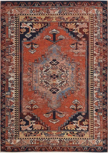 Evdeco Anatolia 15917 Kiremit Afgan Halı - Kiremit - Evdeco
