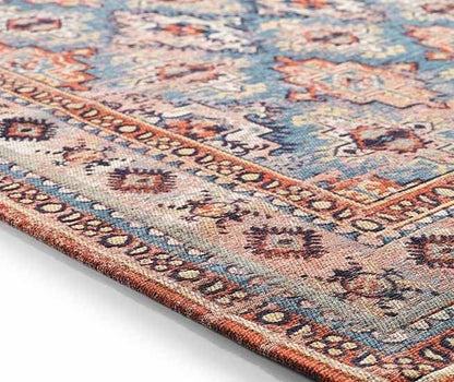 Evdeco Anatolia 15918 Mavi Afgan Halı - Mavi - Evdeco