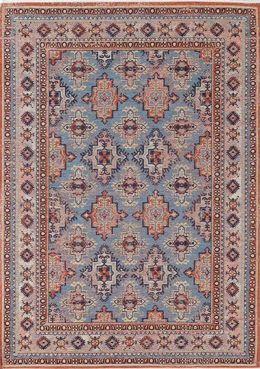 Evdeco Anatolia 15918 Mavi Afgan Halı - Mavi - Evdeco