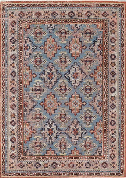 Evdeco Anatolia 15918 Mavi Afgan Halı - Mavi - Evdeco