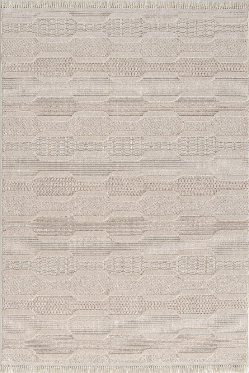 Evdeco Bella 8801 Krem İskandinav Leke Tutmaz Halı - Krem - Evdeco